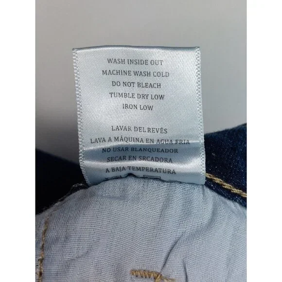 Jelly Jeans Womens Juniors Size 9 Dark Blue Distressed Denim Jeans Raw Hem - Picture 11 of 16